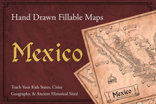 Load image into Gallery viewer, Mexico Fillable Map