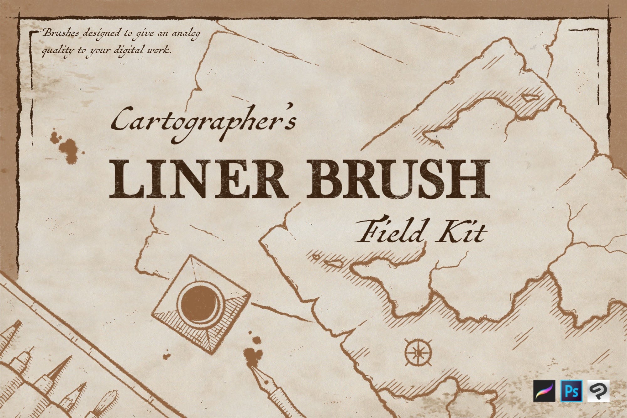 Cartographer's Liner Brush Field Kit