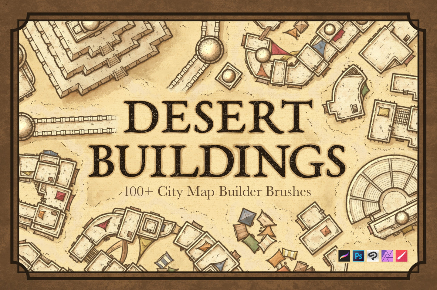 Desert Buildings for City Maps