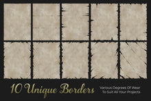 Load image into Gallery viewer, Ancient Borders - Hand Illustrated Torn Paper Borders
