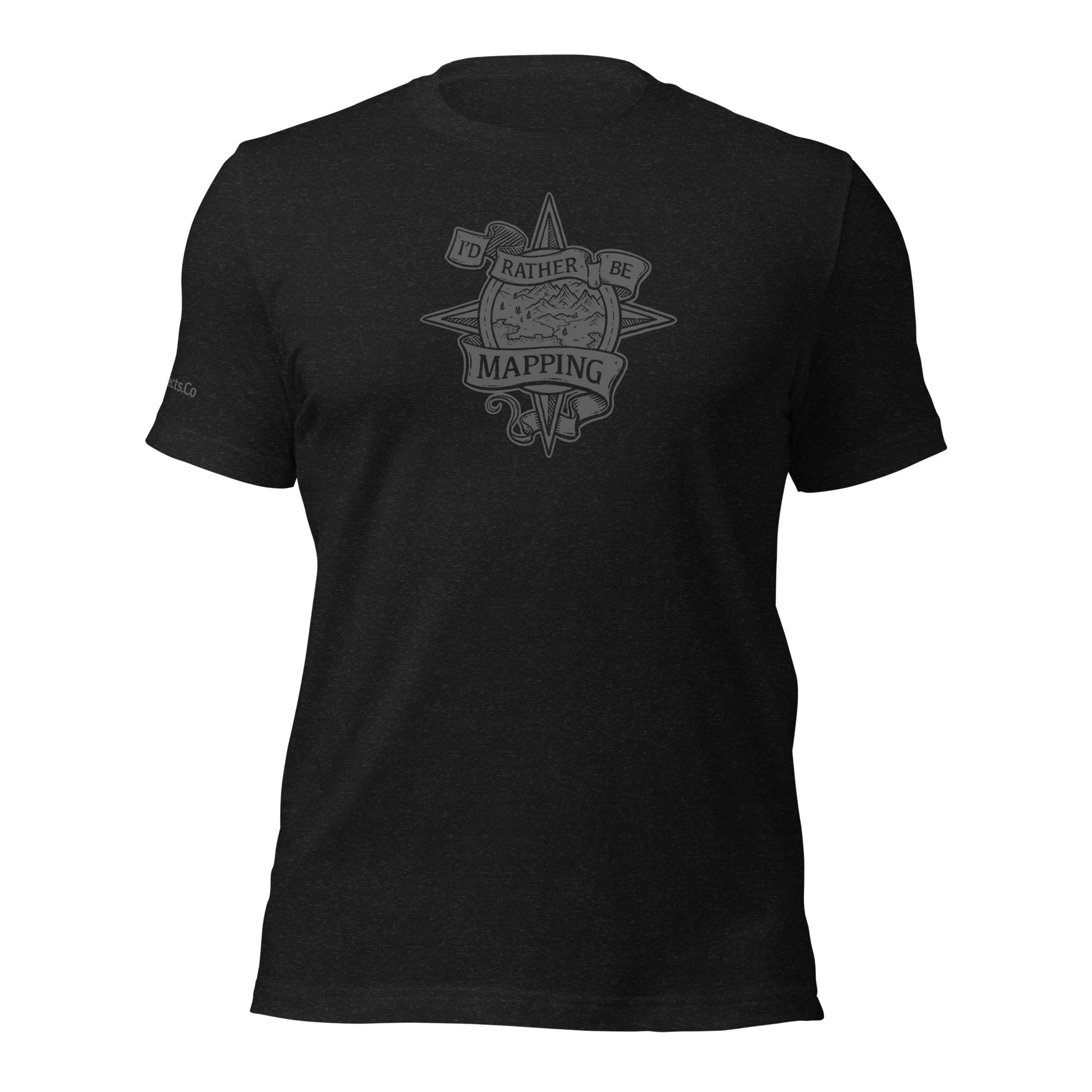 I’d Rather Be Mapping - Black T-Shirt